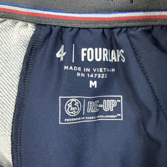 Fourlaps Re-Up Men’s Gray Elastic Waist Running Athletic Shorts Size Medium - Picture 4 of 6